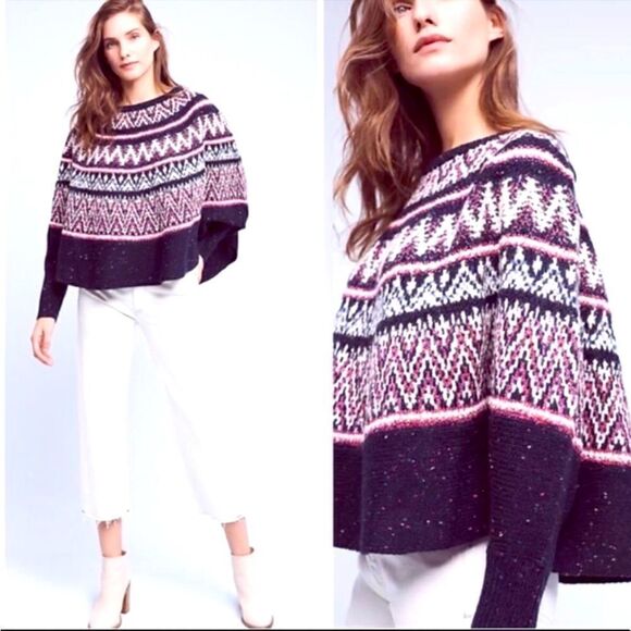 Anthropologie Sweaters - Sleeping on snow midland poncho   